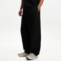 Black baggy sweatpants premium streetwear relaxed fit