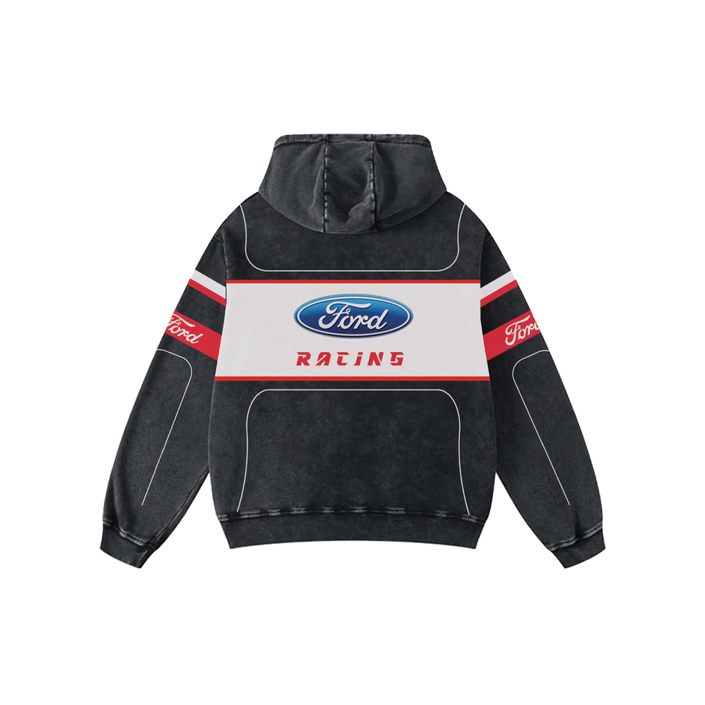 Ford Acid Wash Oversized Hoodie
