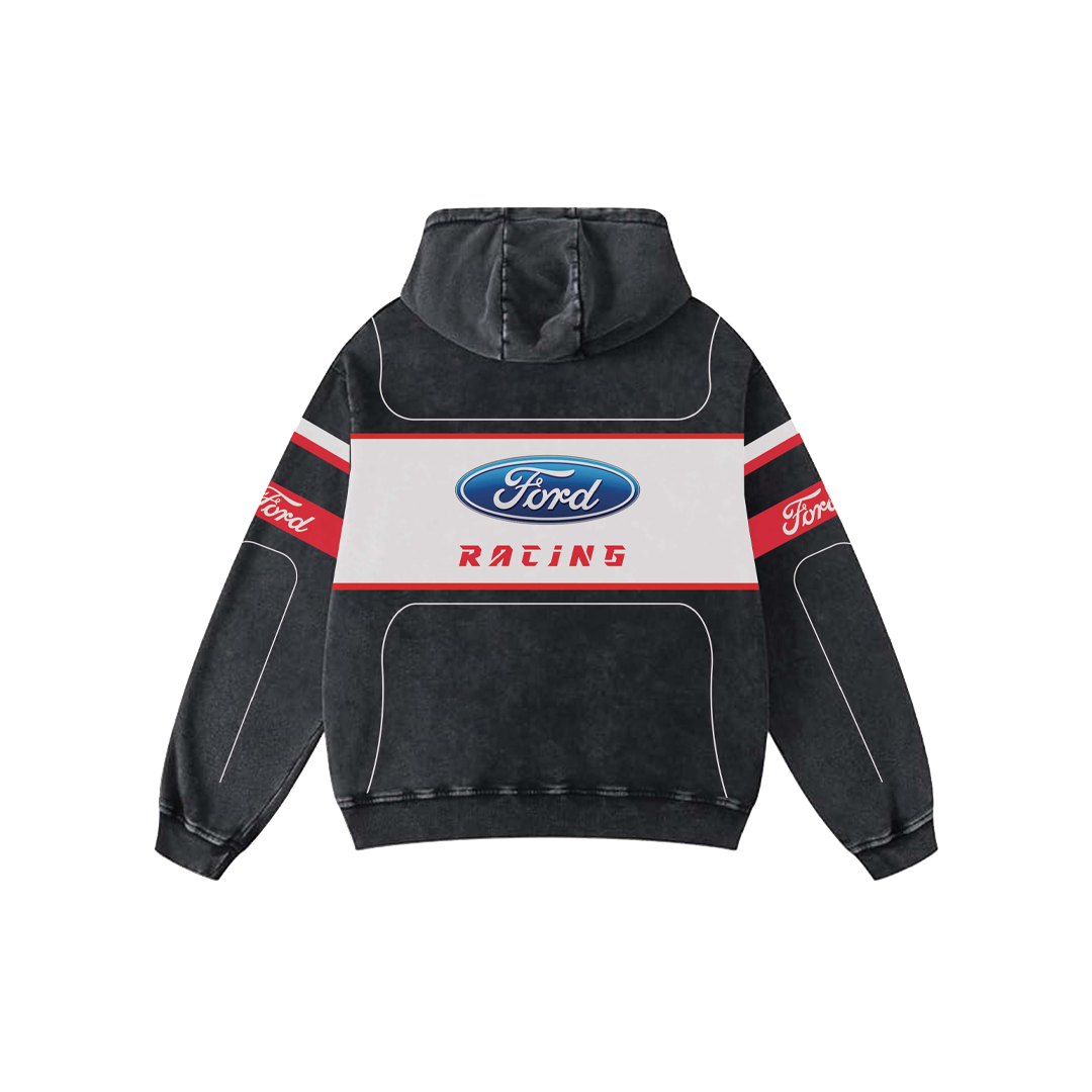 Ford Acid Wash Oversized Hoodie