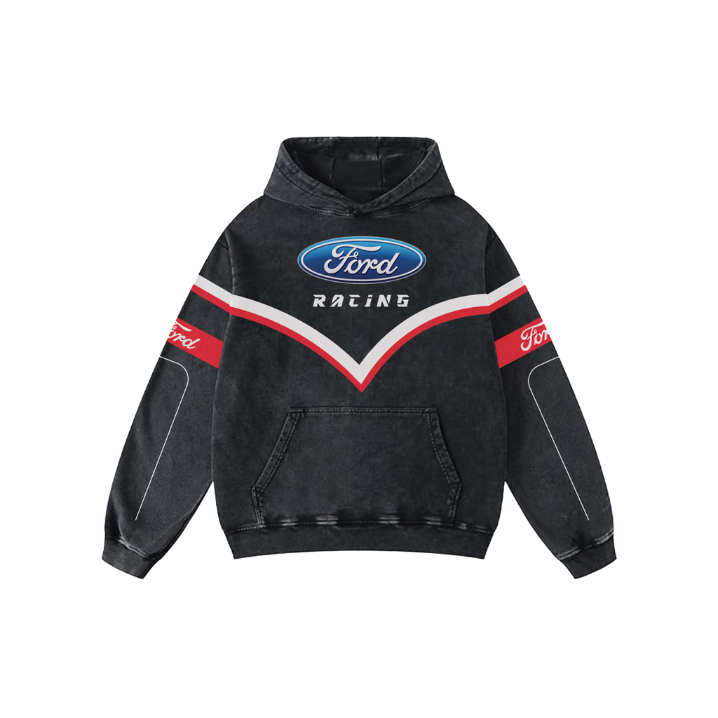 Ford Acid Wash Oversized Hoodie