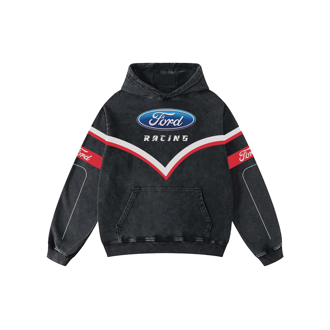Ford Acid Wash Oversized Hoodie