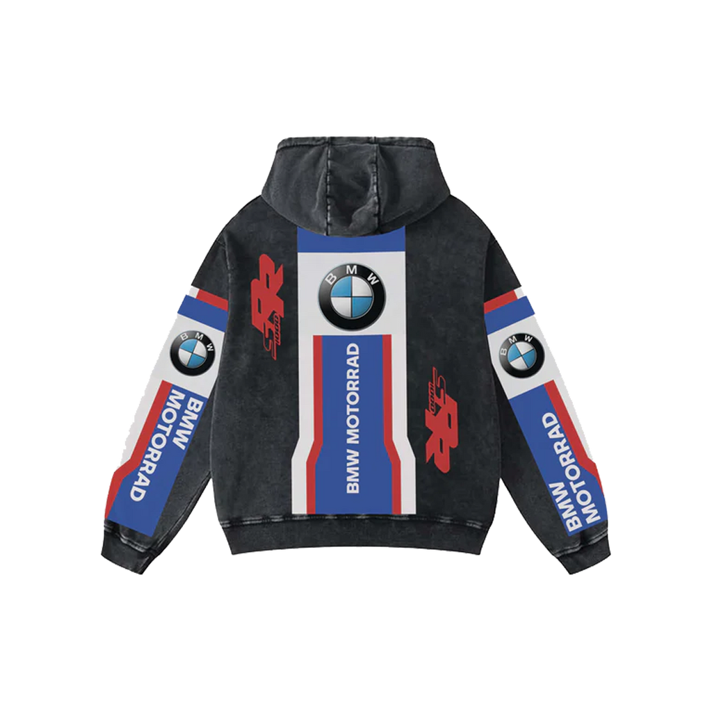 BMW Acid Wash Oversized Hoodie