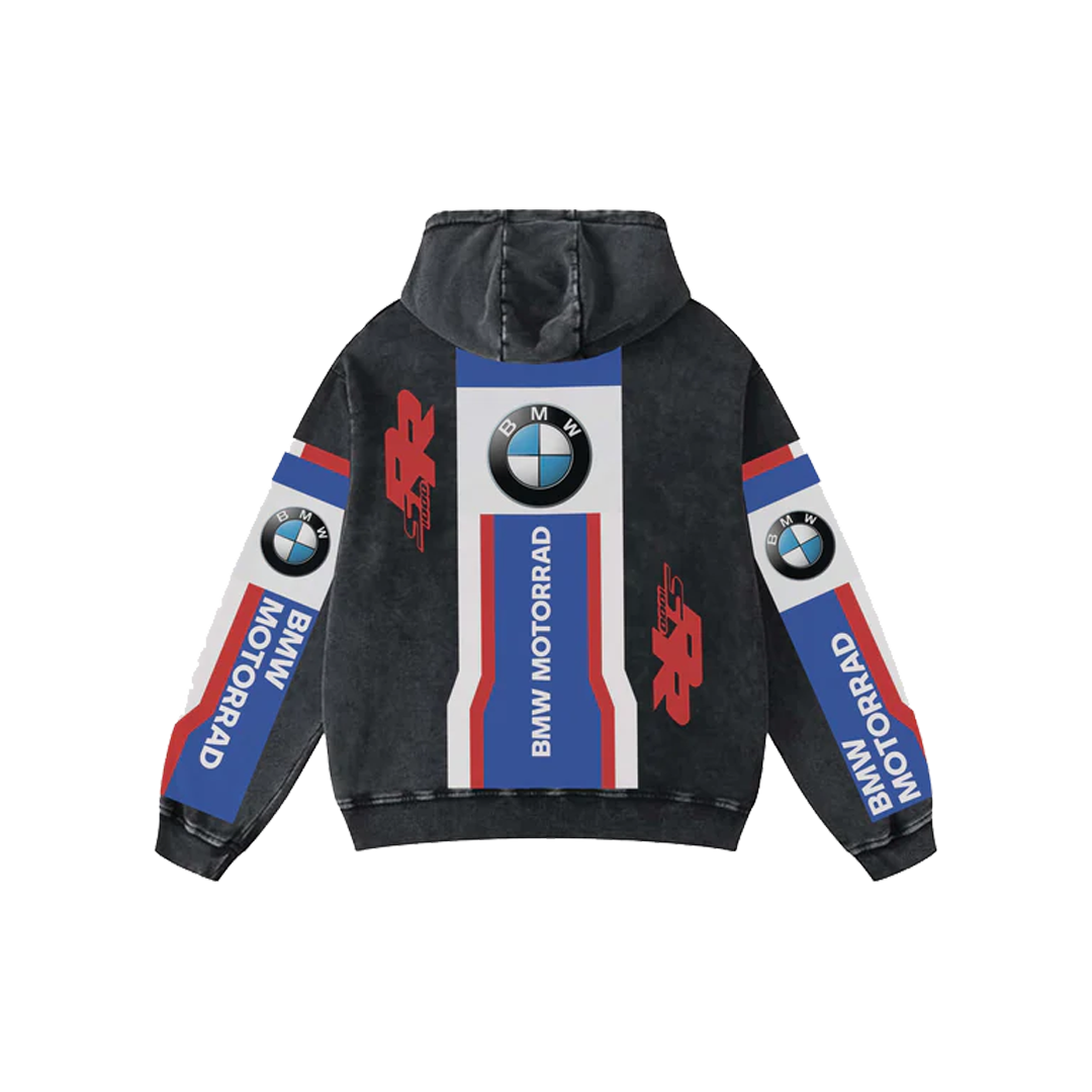 BMW Acid Wash Oversized Hoodie